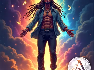 Man, AI, Art, Sketch, Jeans, Chain, Jewellery, Dreadlocks, R&B, Pop, Love, Song, Music, Album, Cover, Art, Soul, Essence, Music, Musician, Shirt, Sky, Clouds, Levitating, Glasses, The One