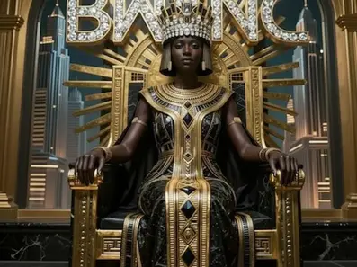Black, Golden, AI, Music, Hip Hop, Rap, US, Women, Crown, Throne, Empowering, Song, Protest, Single, Deportee, Artist, Album, Cover, Art