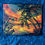 Thumbnail: Metallic Sunset Palm Trees Acrylic Painting