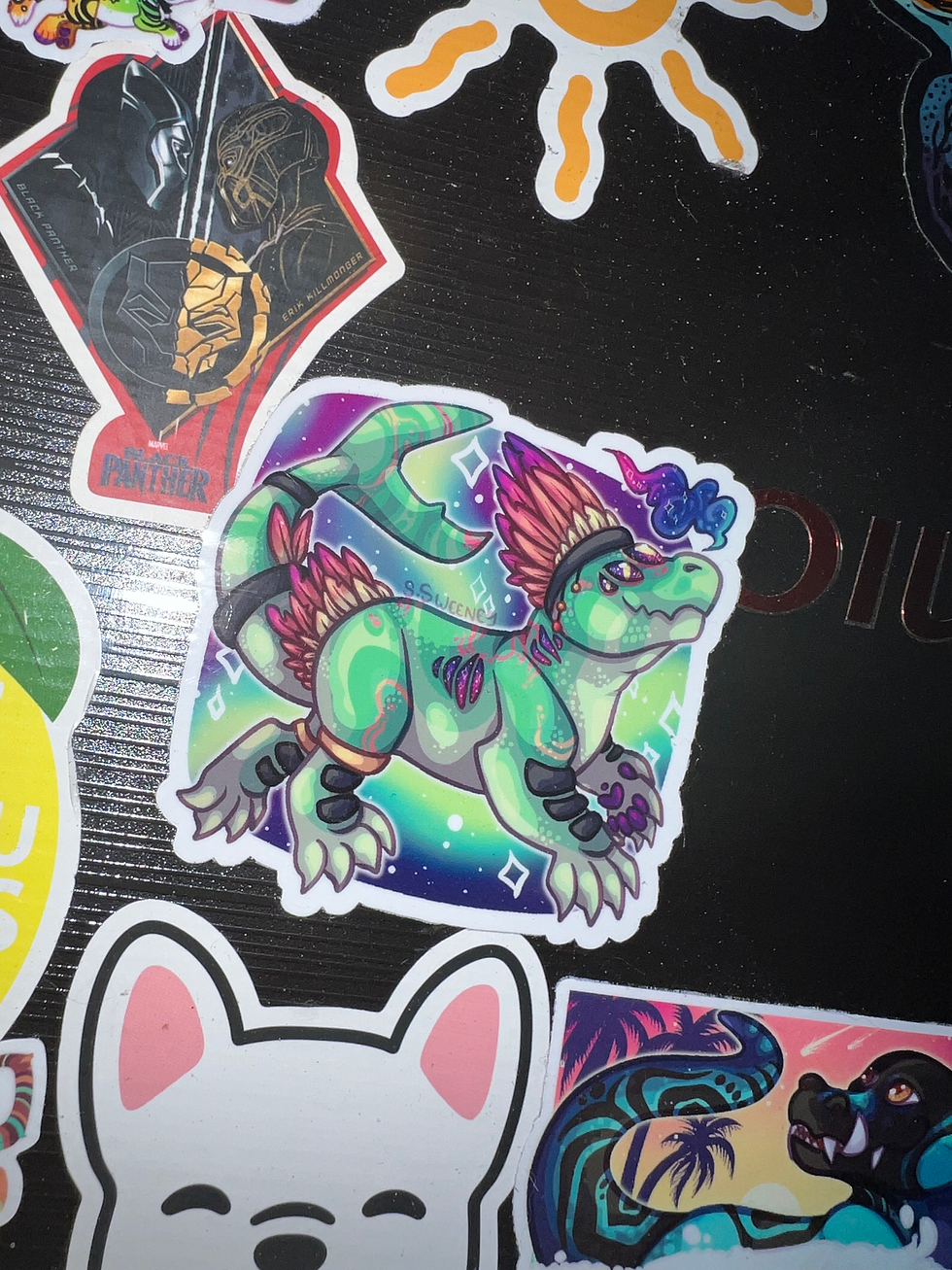 Thumbnail: 3 inch Forever Among the Cosmos Glossy Vinyl Sticker