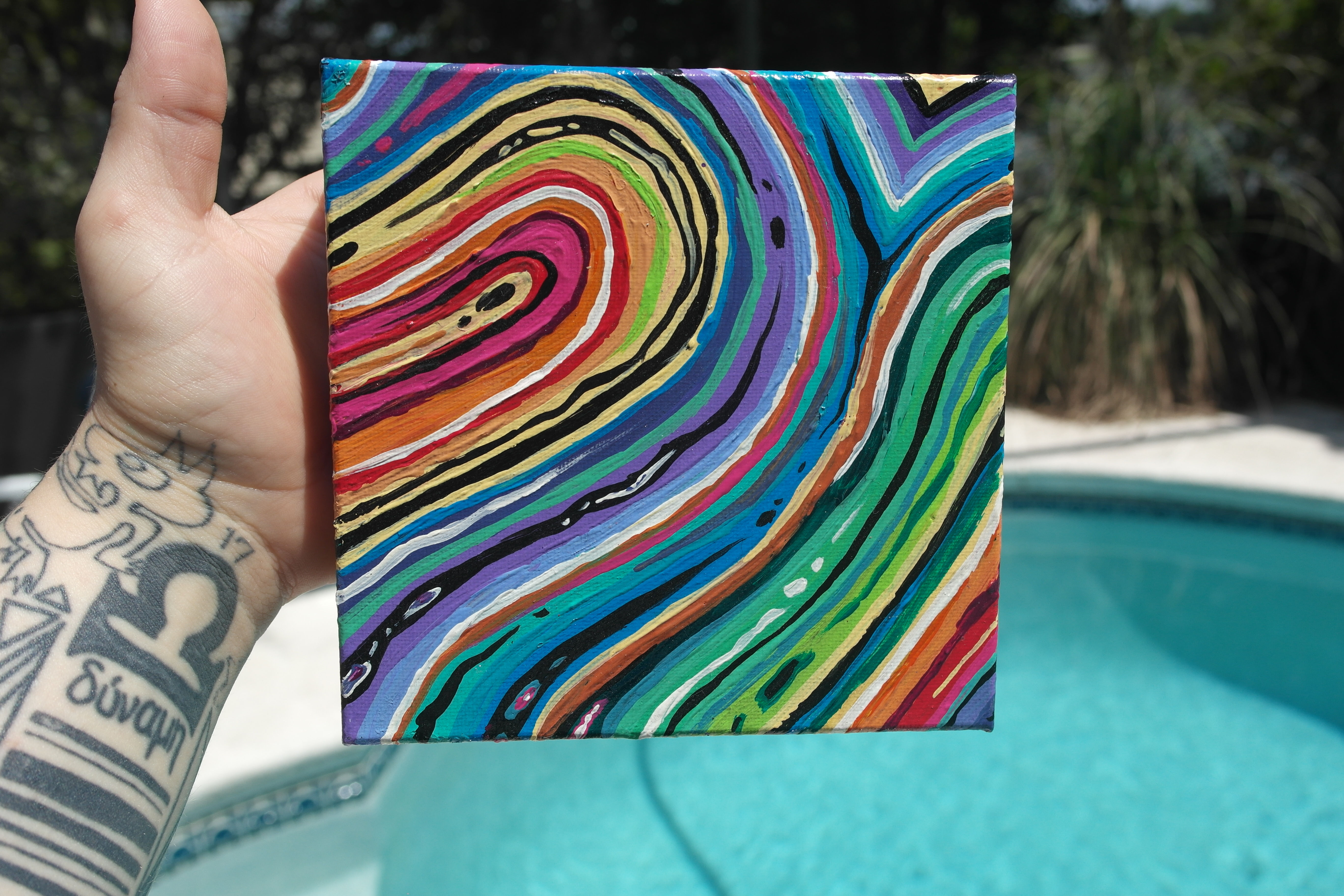 Rainbow Abstract Linework