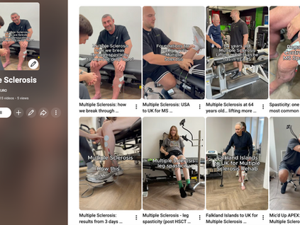 Falkland Islands to UK for intensive Multiple Sclerosis rehabilitation