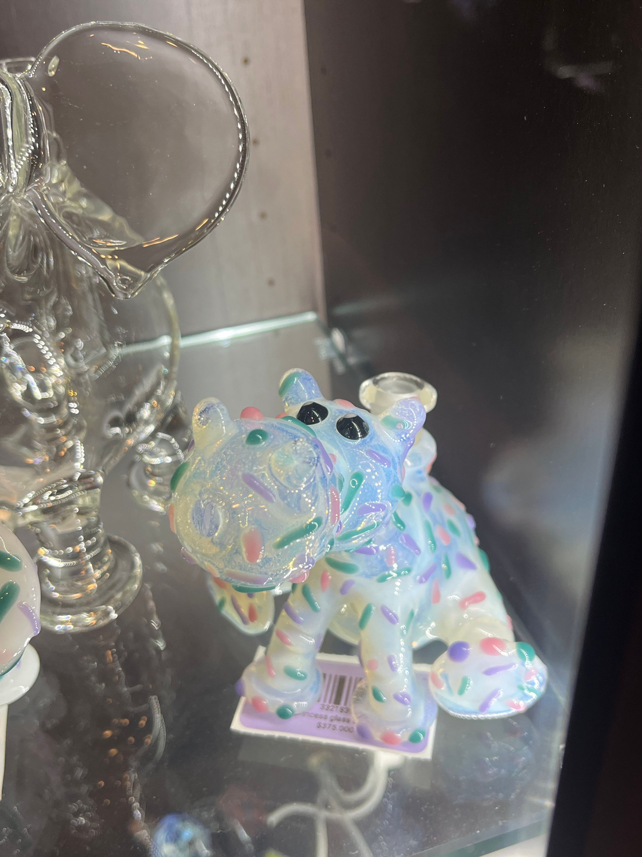 Flame Princess Glass Sprinkle Hippo Removable 10mm Downstem
