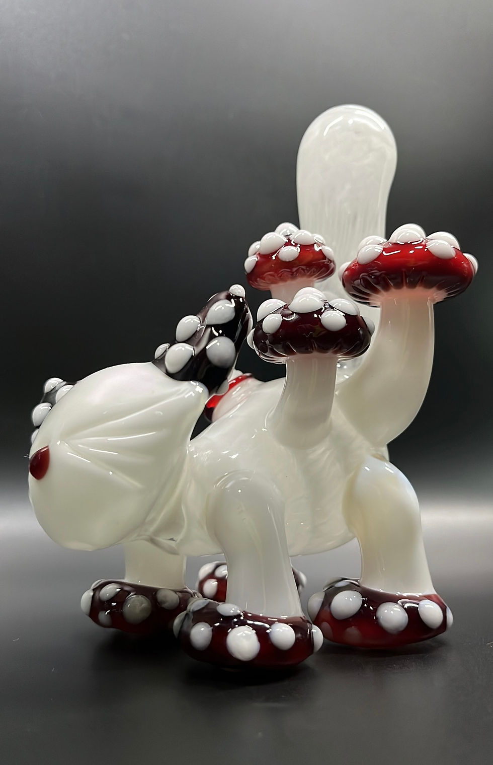 Thumbnail: Cici Kitty Glass Red Mushroom Cat Rig w/ “Amaneta” Appraisal Papers