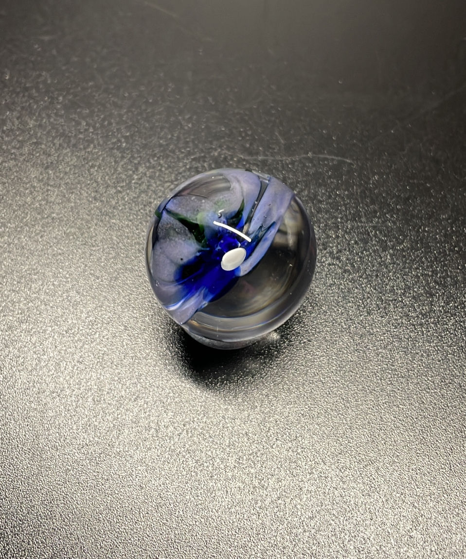 Thumbnail: Gerbe Glass Blue Flower Marble