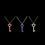 Thumbnail: Anthea Glass Heart Skeleton Key Pendant