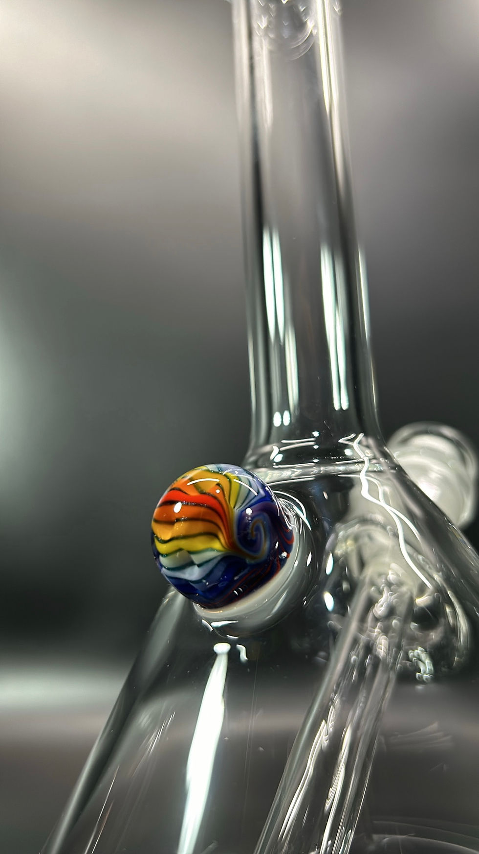 Thumbnail: Mitchell Glass Beaker 9” Bong W/ Matching Slide & Blue/White Accented Downstem