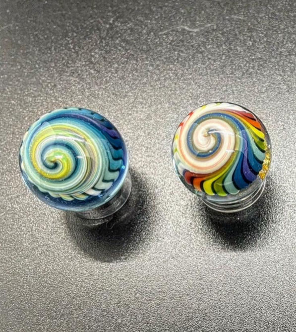 Thumbnail: Mitchell Glass Top Marble W/ Kyanite Encased  X JL Hewey