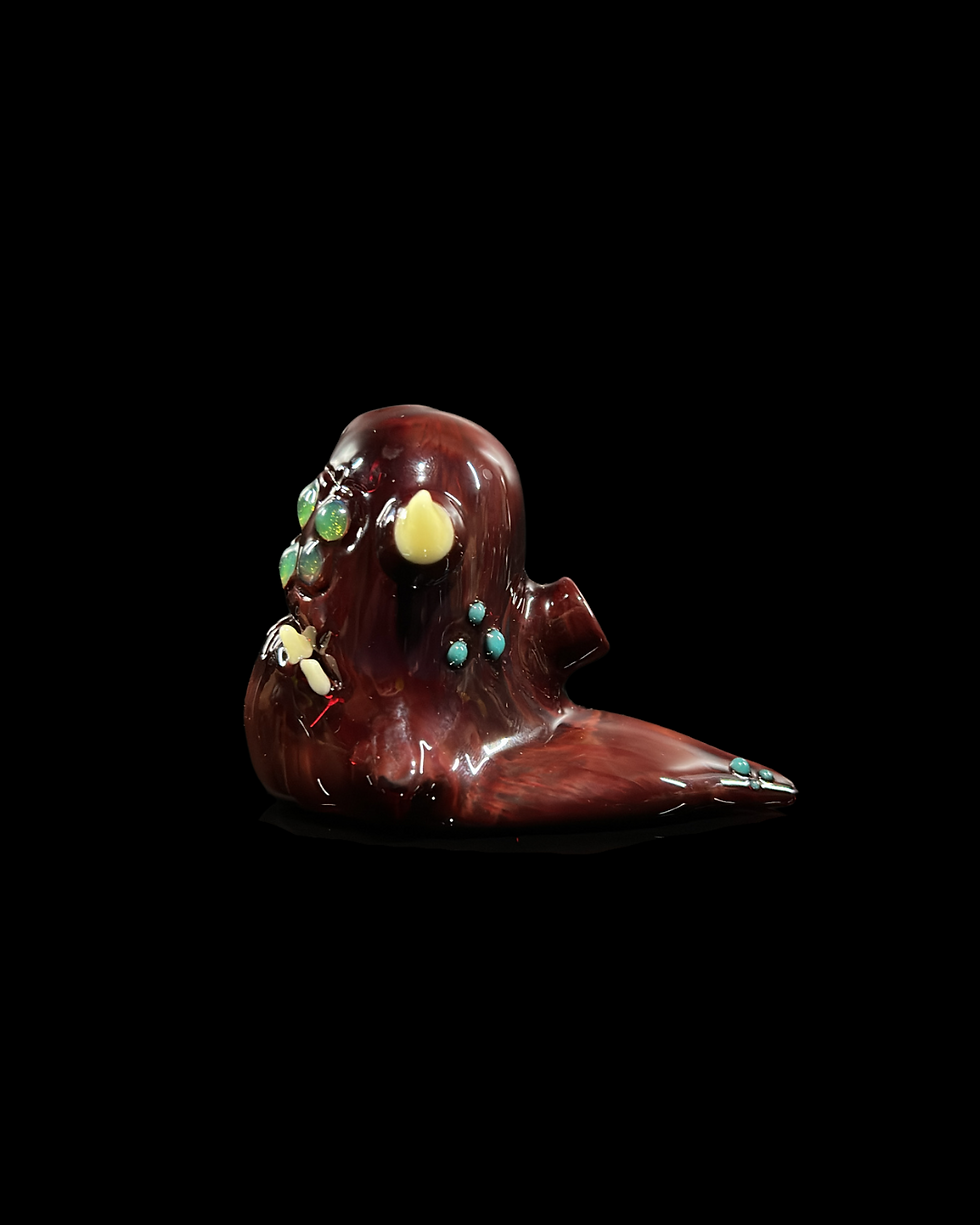 Thumbnail: Grime Glass 3.5" Red 7 Eyed Horned Slug