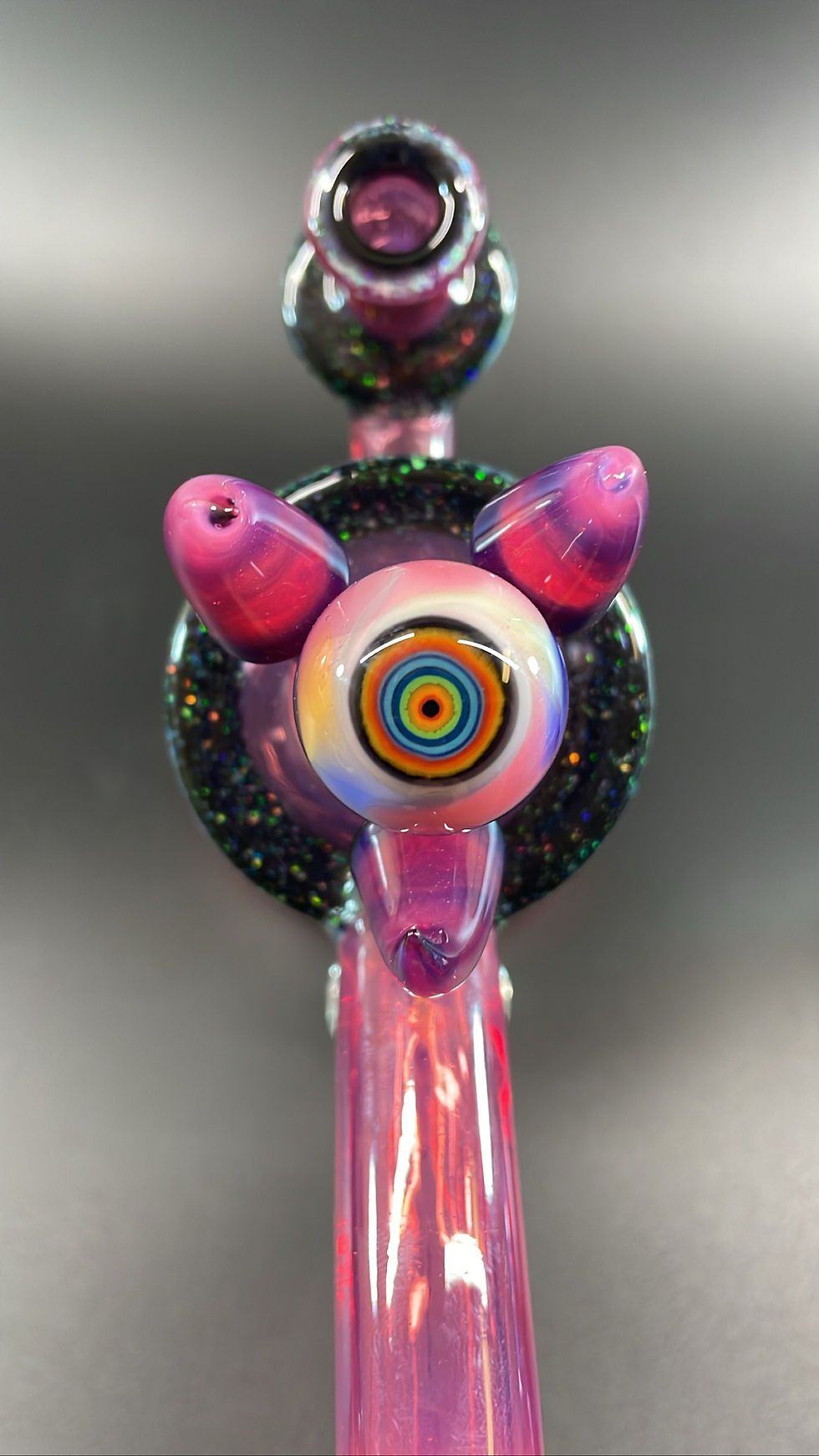 Thumbnail: Rj Glass Crushed Opal Caged Parrot W/ Faceted Opal
