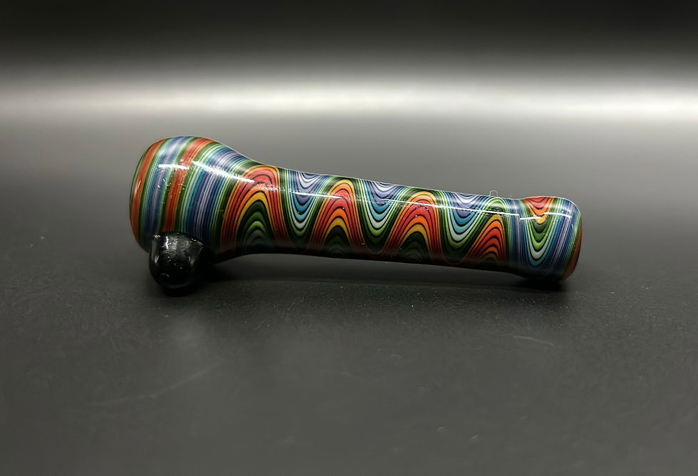 Thumbnail: Devo Glass Rainbow Stacked Chillum 