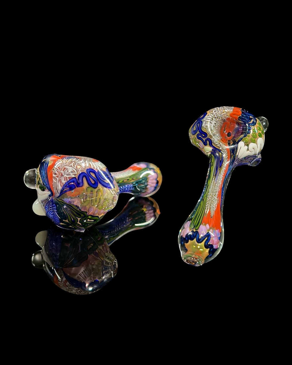 Thumbnail: Matty White Glass Inside Out Spoon W/ Millie Dry Pipe 