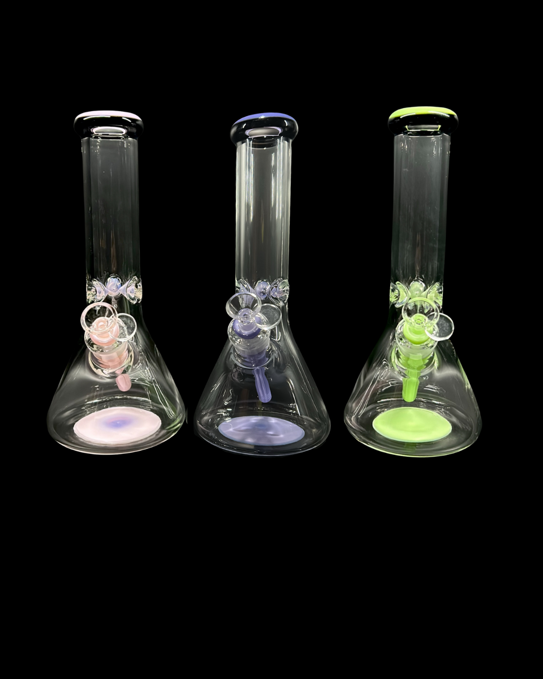 12” Pastel Accented Beaker Bong 