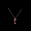 Thumbnail: Anthea Glass Heart Skeleton Key Pendant