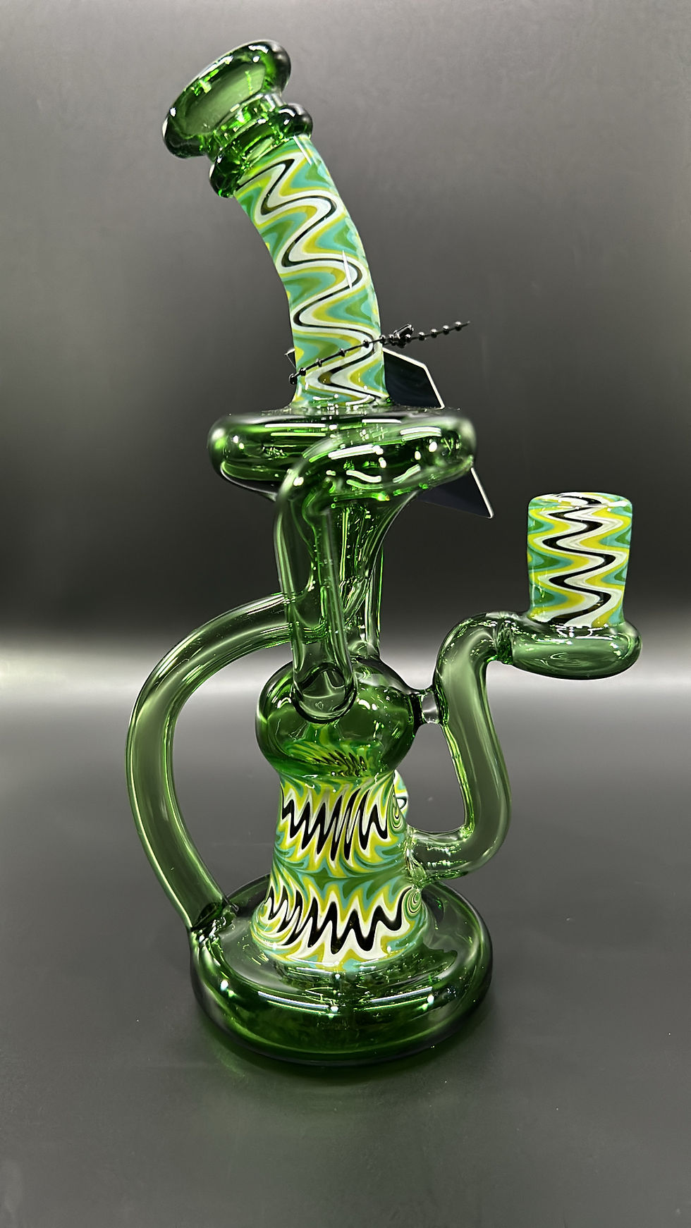 Thumbnail: Phoenix Star Dual Uptake 8” Recycler Wig Wag Rig W/14mm Banger