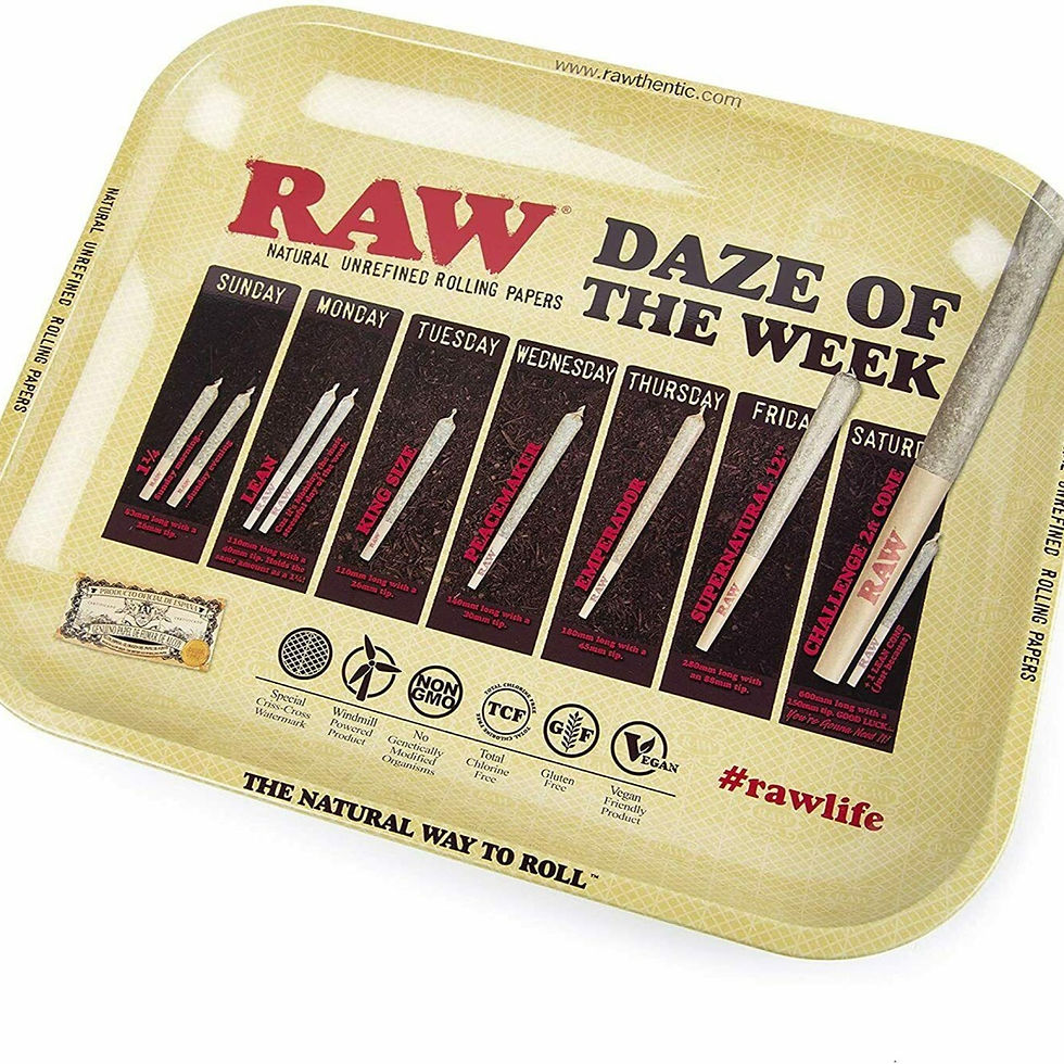 Raw Daze of The Week Metal Rolling Tray (Large 13.5"x11")