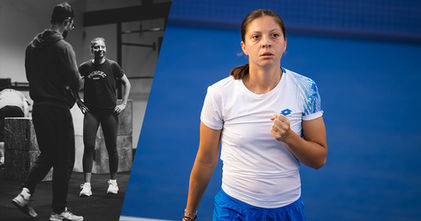 Antonia Ruzic i Denis Petricevic za vrijeme treninga