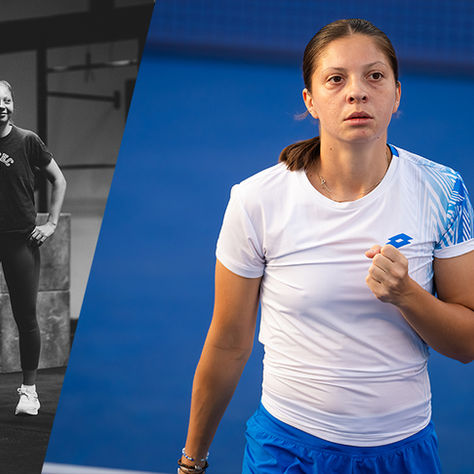 Antonia Ruzic i Denis Petricevic za vrijeme treninga