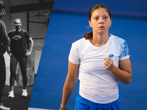 Antonia Ruzic i Denis Petricevic za vrijeme treninga