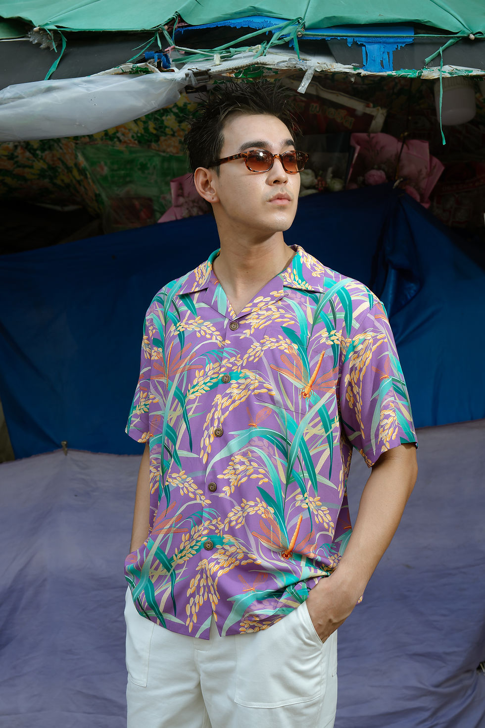 Thai Rice Collection Pueple Hawaii Shirt