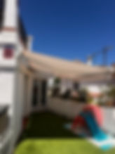 Retractable motorized awning installed in Riviera