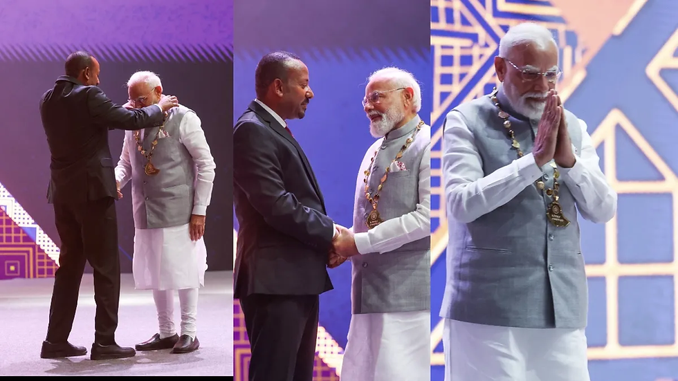 PM Narendra Modi Conferred Ethiopia’s Highest Civilian Honour, Marking a New Chapter in Bilateral Relations