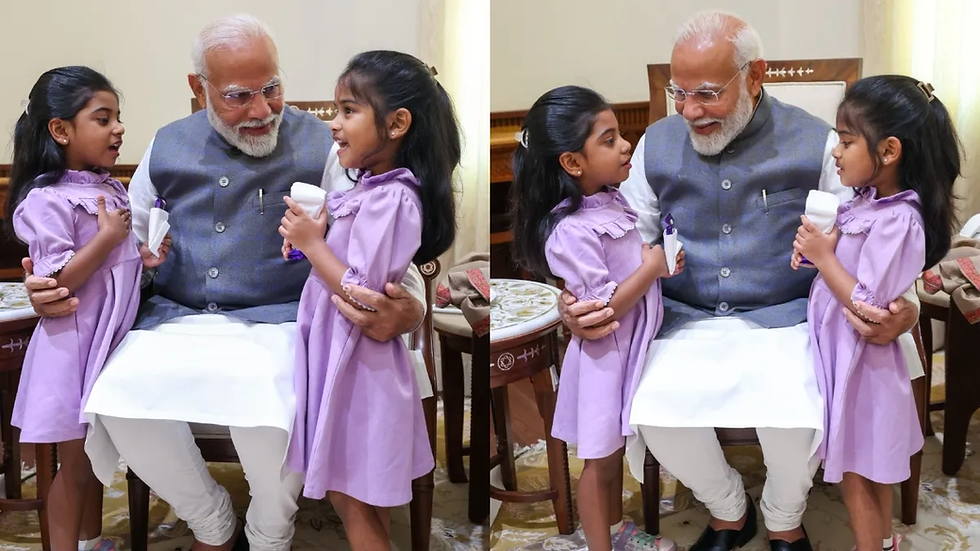 PM Modi receives two special visitors at his office todayImage Source : X/@Dattatreya | India TV News