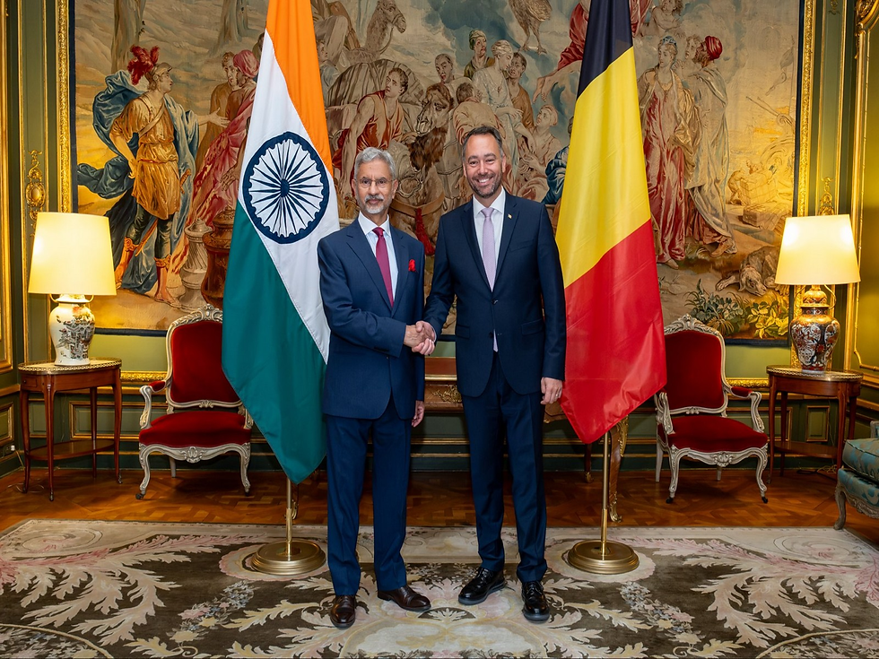 External Affairs Minister S Jaishankar and Belgium's Deputy Prime Minister and Minister of Foreign Affairs, European Affairs and Development Cooperation, Maxime Prévot (Photo/X@DrSJaishankar) | ANI News