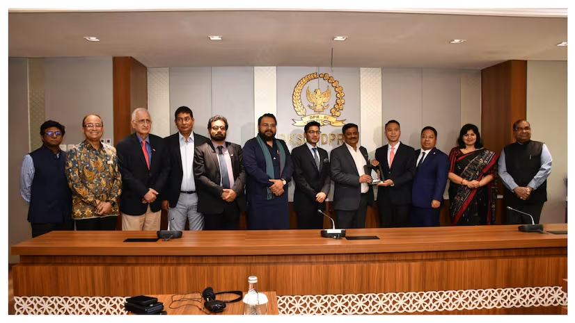 Besides Jha, the delegation comprises MPs Aparajita Sarangi (BJP), Abhishek Banerjee (TMC), Brij Lal (BJP), John Brittas (CPI-M), Pradan Baruah (BJP), Hemang Joshi (BJP), former external affairs minister Salman Khurshid and former ambassador of India to France and Bahrain Mohan Kumar. Image: X@IndianEmbJkt | Business Standard