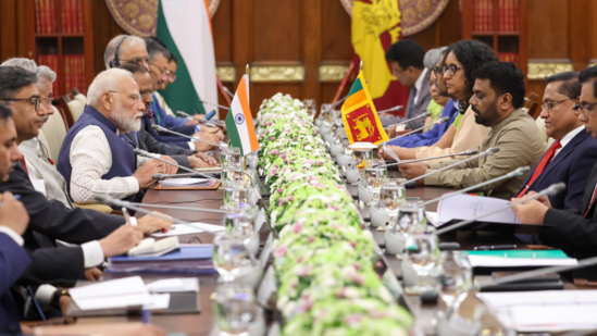 The defence pact is among seven key agreements signed by the two sides following wide-ranging talks between PM Modi and Sri Lankan President Anura Kumara Dissanayake on Saturday.(X/@narendramodi)