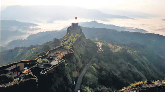 Pratapgad, one of the 12 forts, selected for the Unesco tag. (HT Photo)