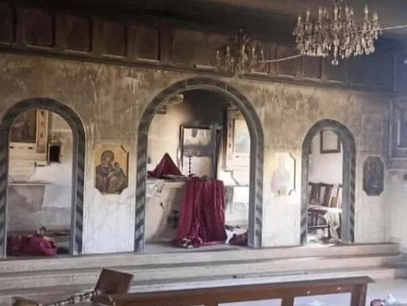 Syria: Islamic Regime Forces Set Fire to Saint Michael Greek Orthodox Church in Sawara