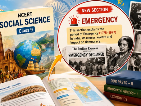 NCERT Introduces Chapter on the 1975-77 Emergency in Class 9 Social Science Textbook: A Landmark Step in Democratic Education