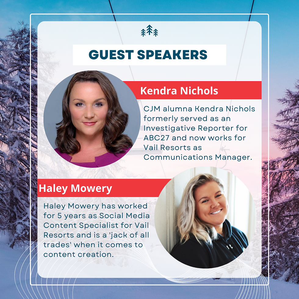Guest Speakers, Kendra Nichols and Haley Mowery