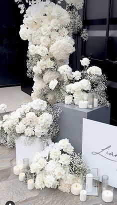 allestimento floreale silver e white