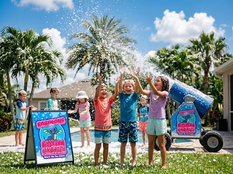 Mobile foam party setup — professional equipment brought directly to your backyard or venue, Brevard County