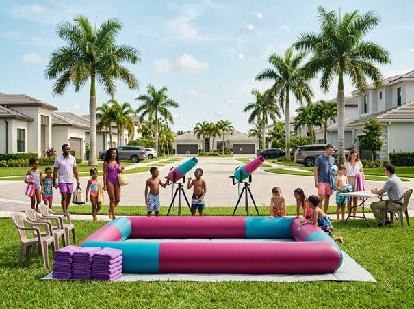 Safe, hypoallergenic foam fun for all ages — backyard parties across Brevard County