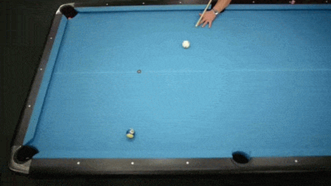 guy playing a bank shot