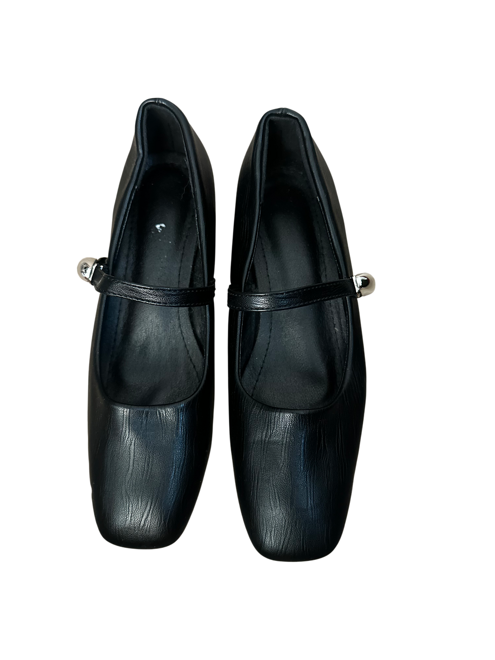 Thumbnail: Round Toe Low Block Heel Mary Jane Shoes