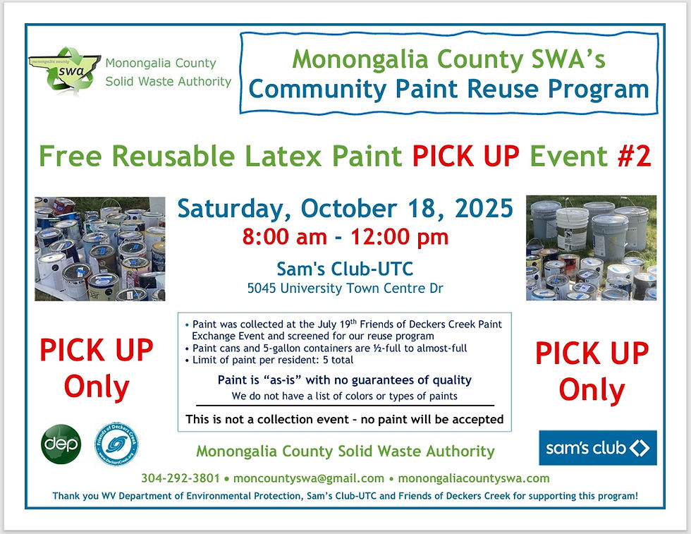 FREE Reusable Latex Paint PICK UP Event #2