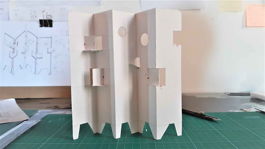 maqueta, model, furniture, folding screen, minerva