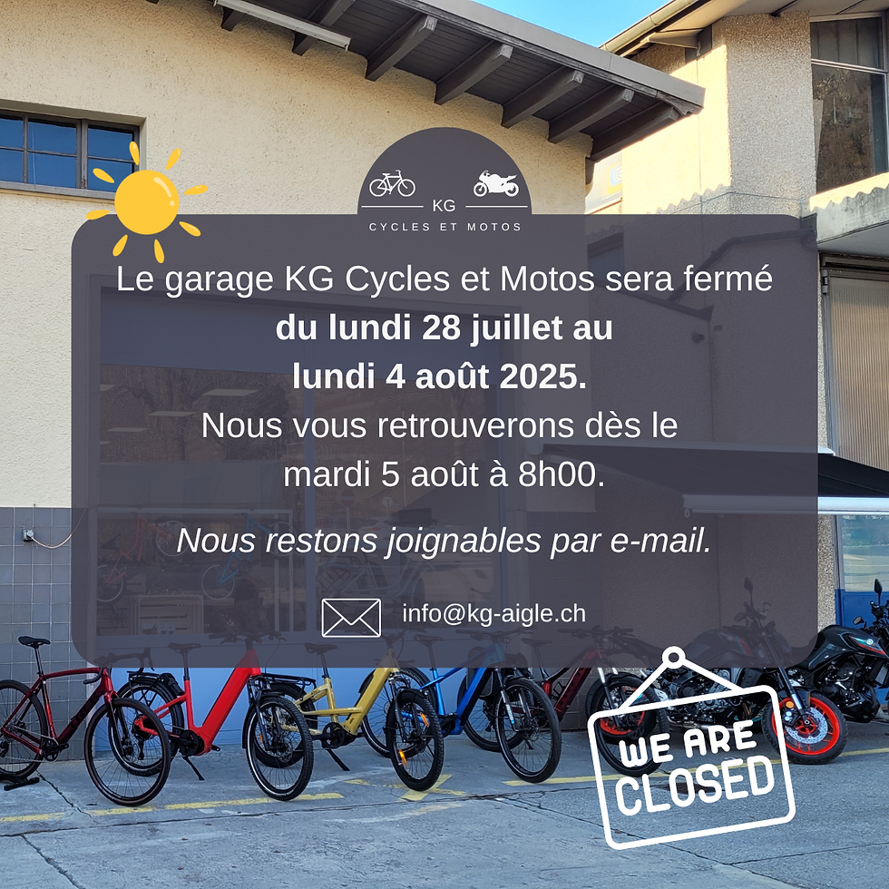 Fermeture estivale