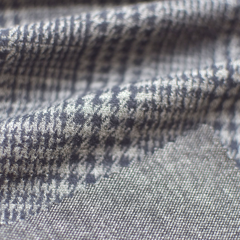 The back side of the grey jacquard fabric