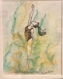 Reach for the Sky, original 13x16 matted/framed