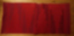 Miniatyrbilde: V 57: Vevd linløper, rød, 28x63 cm.