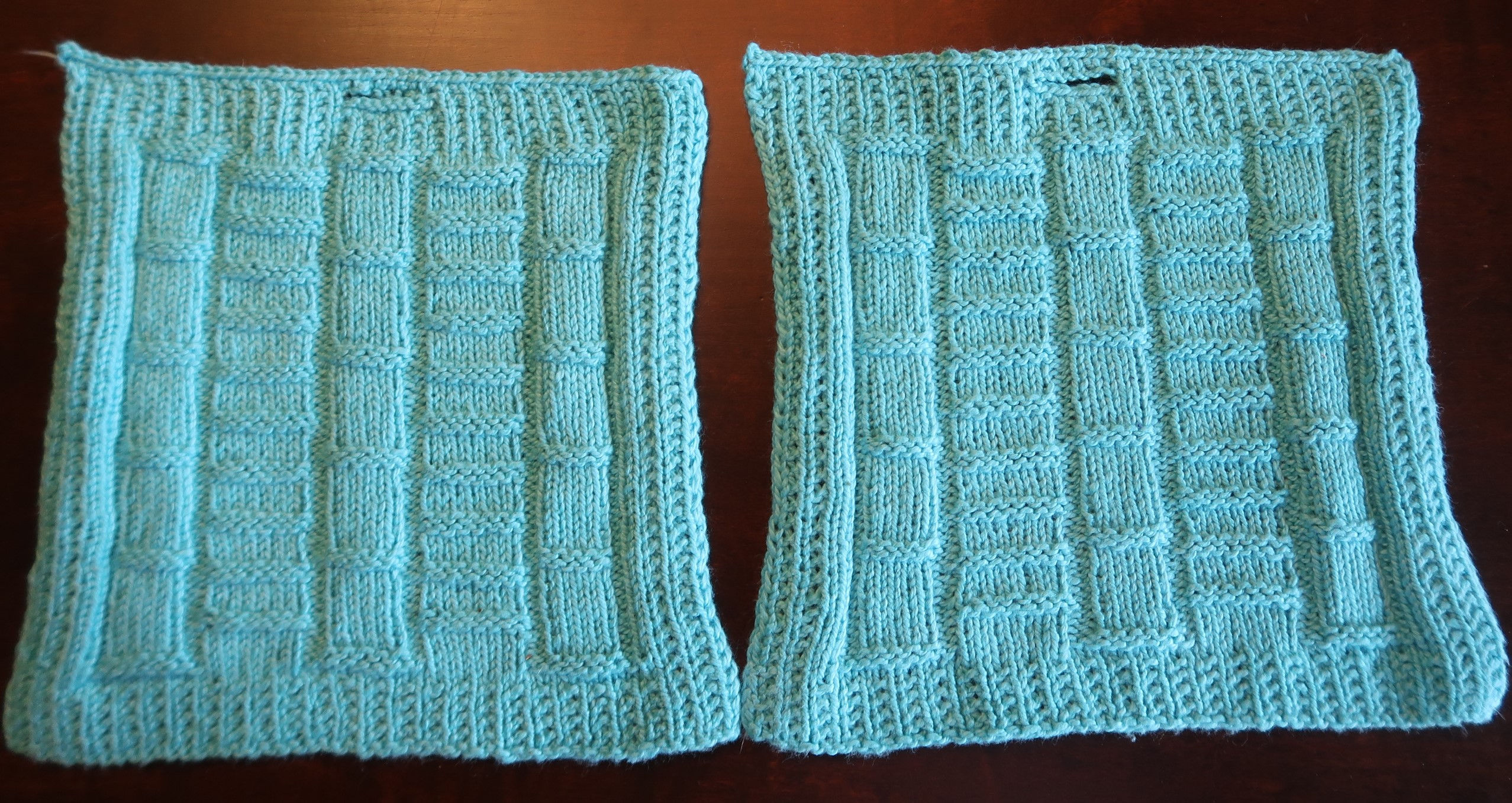 GK 73: Gryteklut Stiene. 20x20 cm. Turkis.