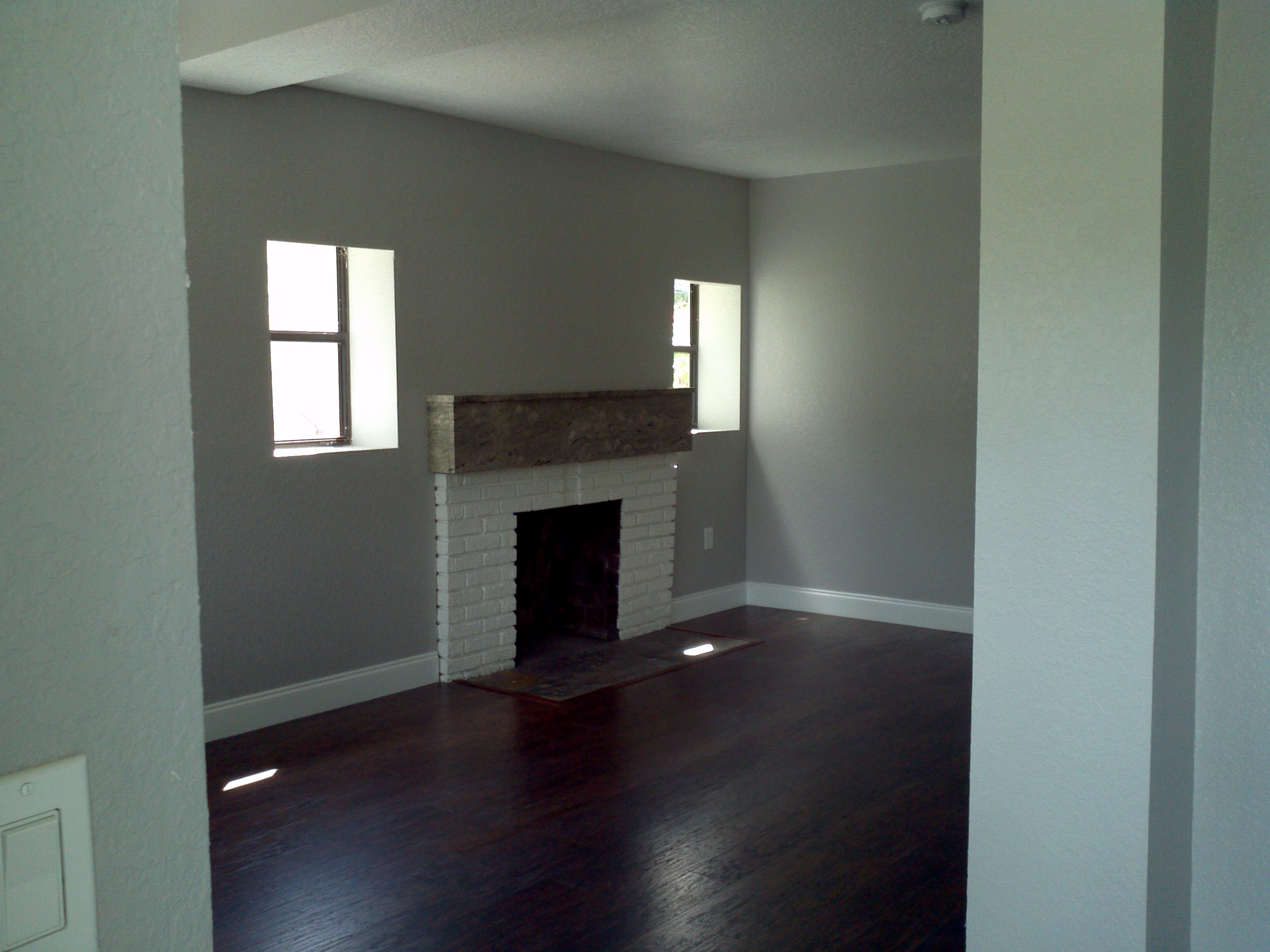 Fireplace after