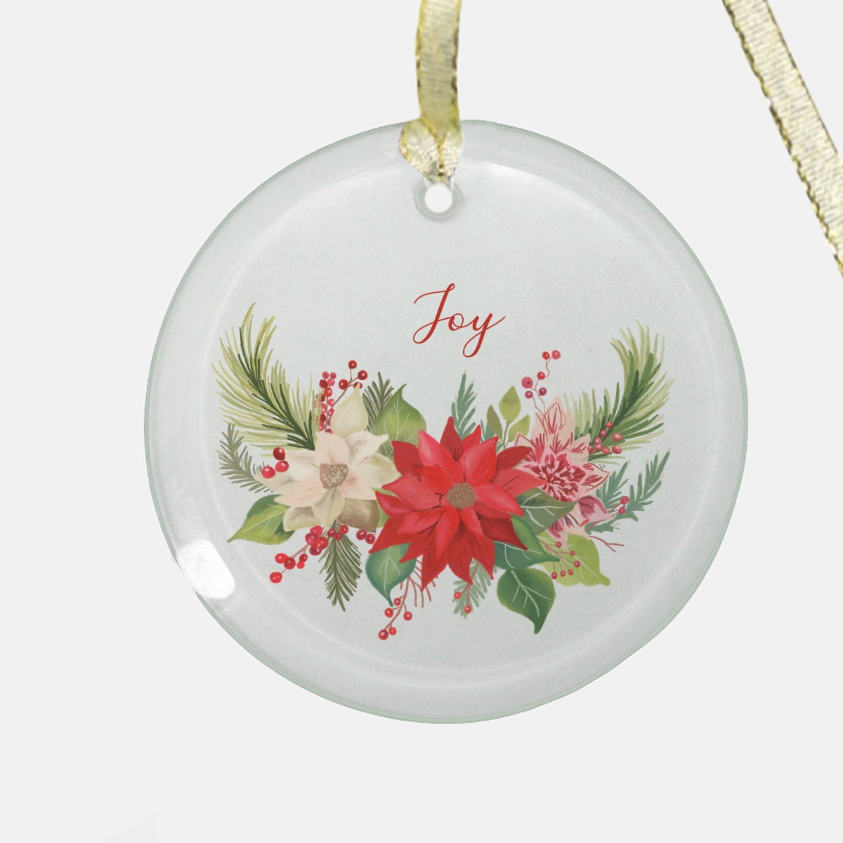Peace Love Joy Glass Ornaments