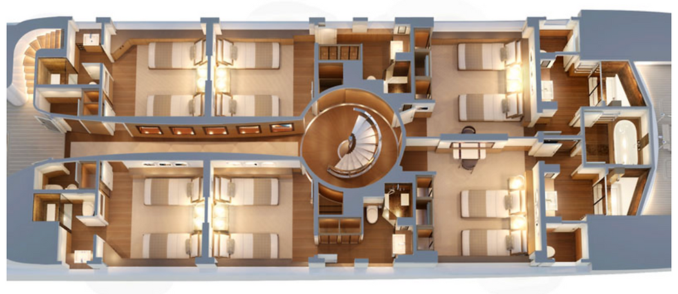 Single beds cabin lay_out