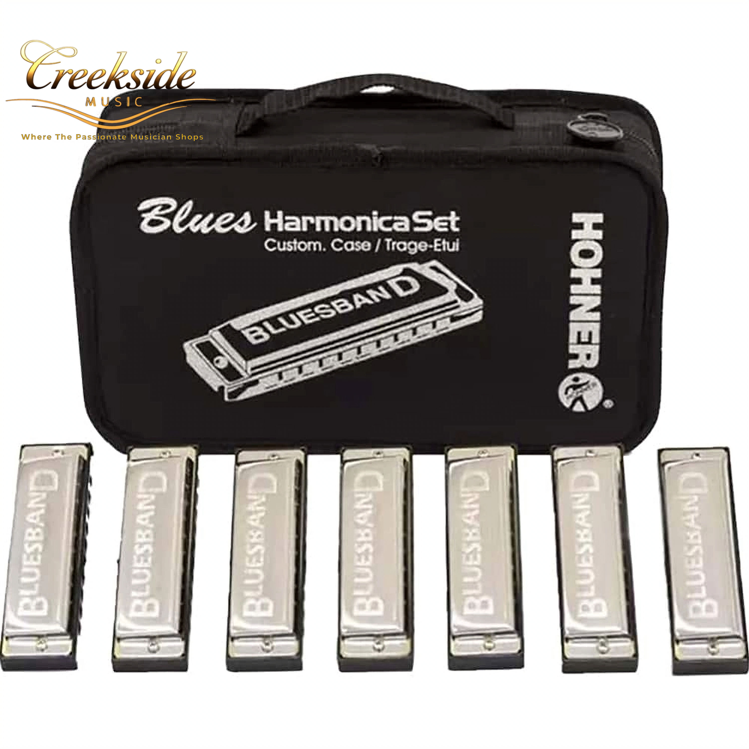 Hohner Enthusiast Blues Band 7-Pack Diatonic Harmonicas Kit with Case